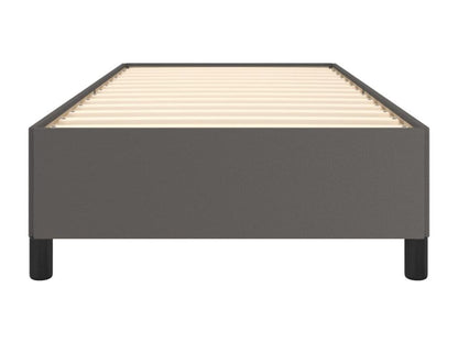 Grey bed frame 90x200 cm faux leather