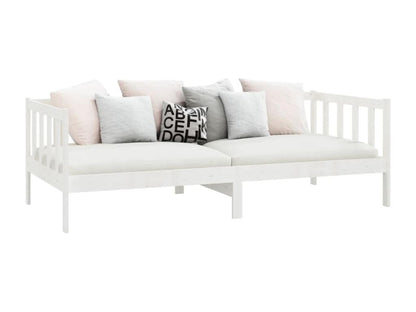 Daybed without mattress, white, solid pine wood, 90x200 cm