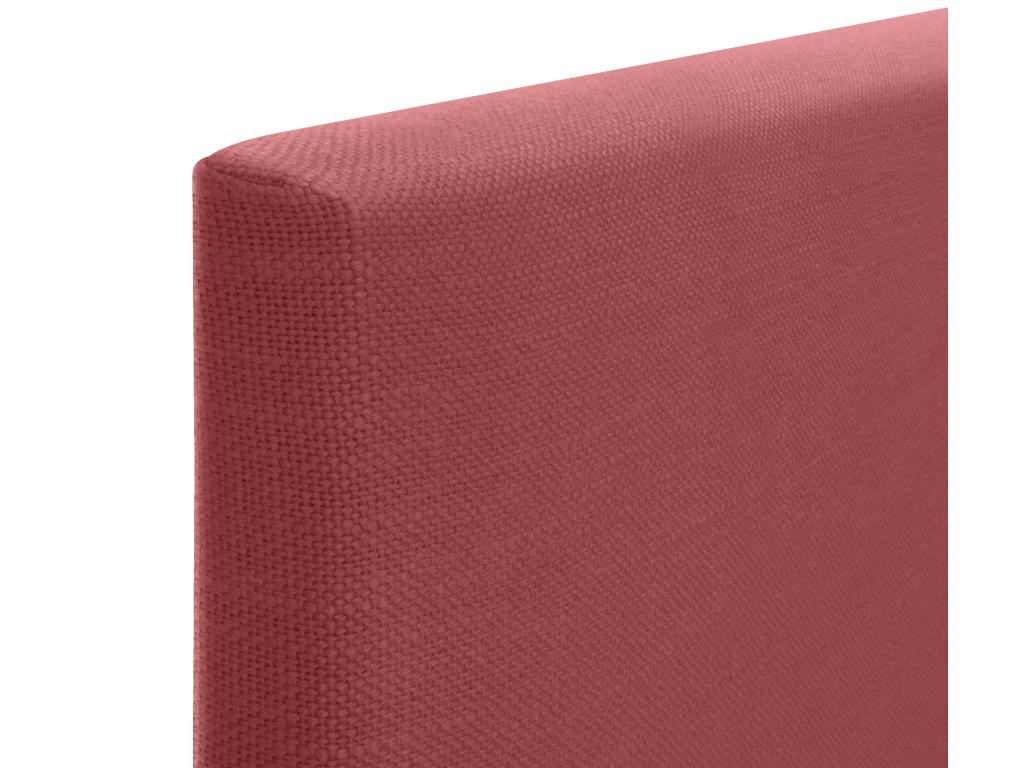 Headboard in smooth natural linen 150x50cm for 150cm beds - Red