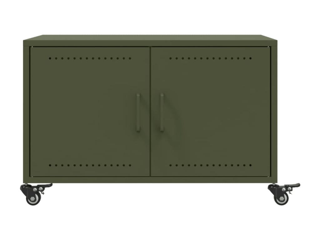 Olive green coffee table, 68x50x43.5 cm, cold-rolled steel