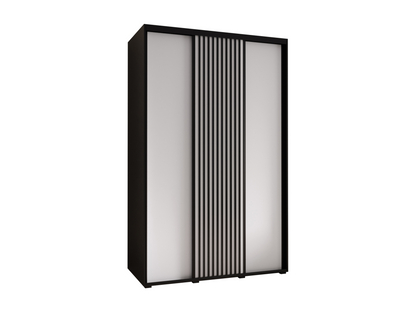 Wardrobe 1 with Sliding Doors 235.2/160/60 3 Doors Black/White