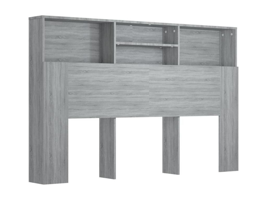 Grey headboard wardrobe 160x19x103.5 cm
