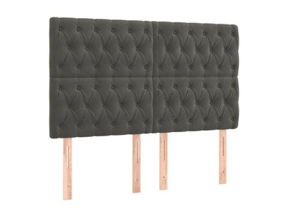 Bed base with mattress and LED, Dark Grey, 180x200