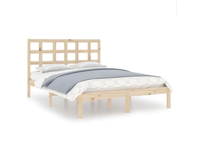 Bed frame without mattress, 140x200 cm, solid wood