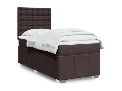 Bed base with mattress, dark brown, 90x190 cm