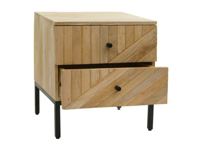 Bedside table L95 chest of drawers side table cabinet drawer mango wood 51x45x40cm natural