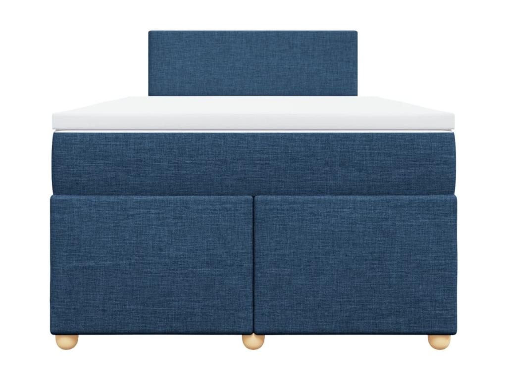 Bed base with mattress, blue, 120x200 cm, fabric