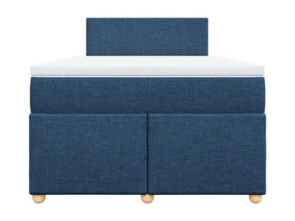 Bed base with mattress, blue, 120x200 cm, fabric