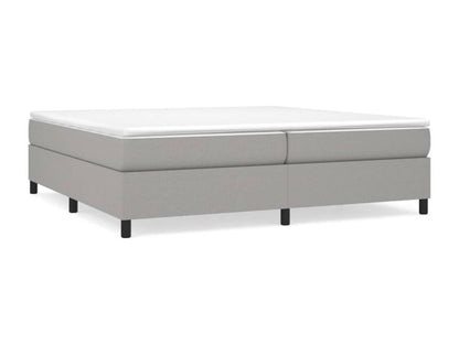 Light Grey Bed Base 200x200 cm Fabric