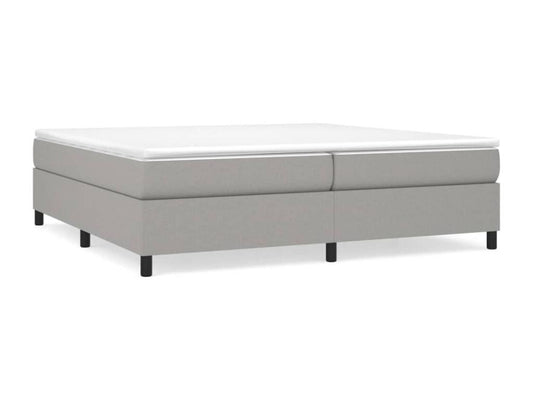 Light Grey Bed Base 200x200 cm Fabric