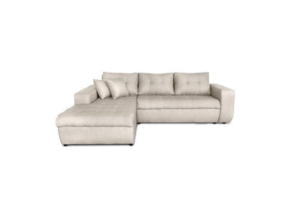 Left-Hand Facing 4-Seater Corner Sofa Bed in Fabric