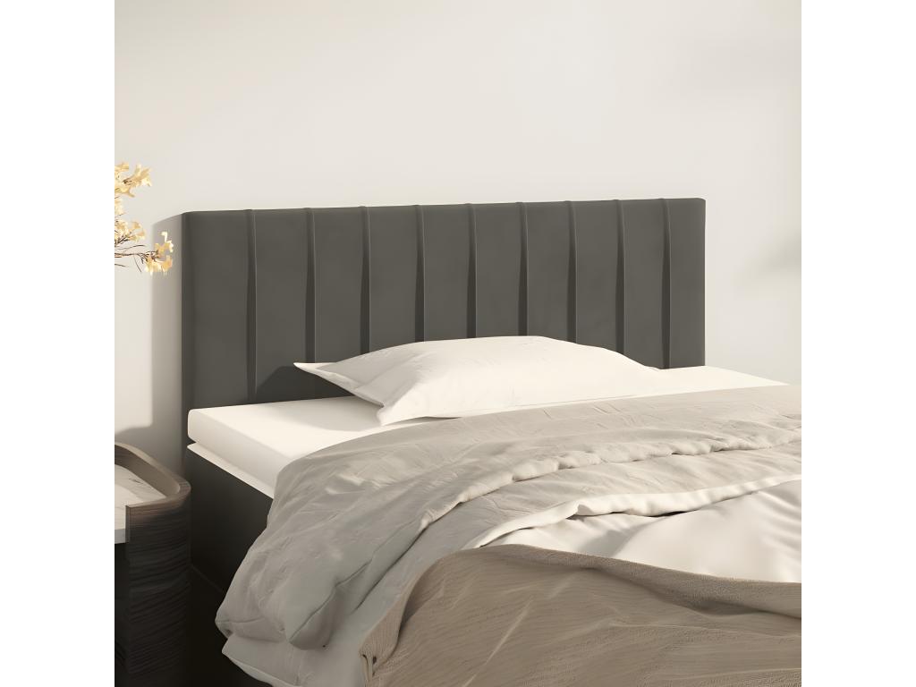 Dark Grey Headboard 90x5x78/88 cm Velvet