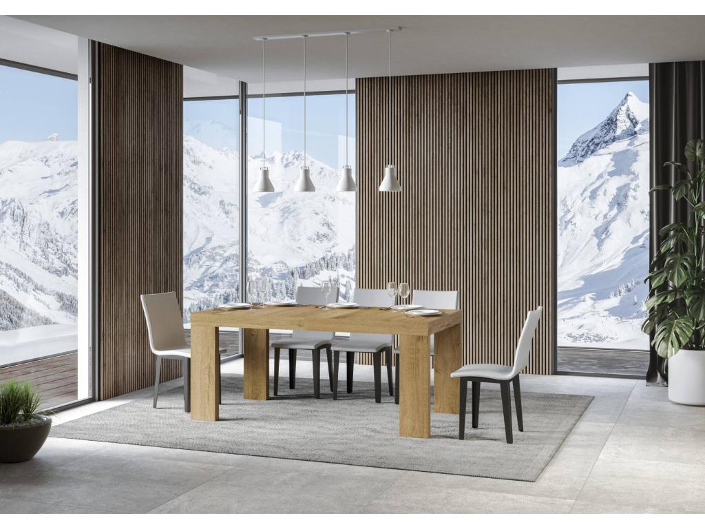 Roxell Premium Extendable Table 90x160/264 cm Natural Oak