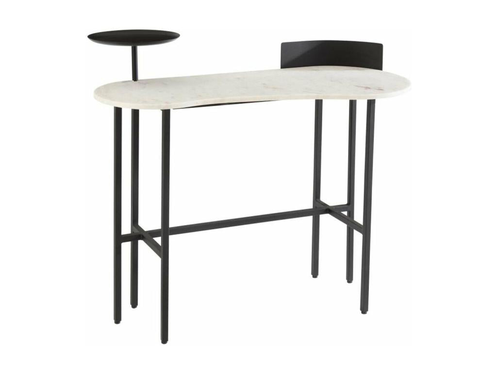 Vivid Marble Design Console 110cm White / Black