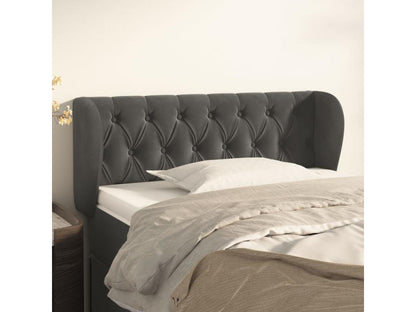 Headboard with wings, Dark Grey, 103x23x78 - 88 Velvet