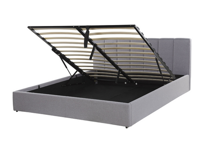 Ottoman bed, fabric, 160x200 cm, light grey