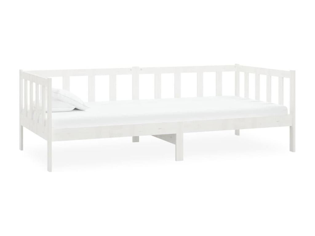 Daybed without mattress, white, solid pine wood, 90x200 cm
