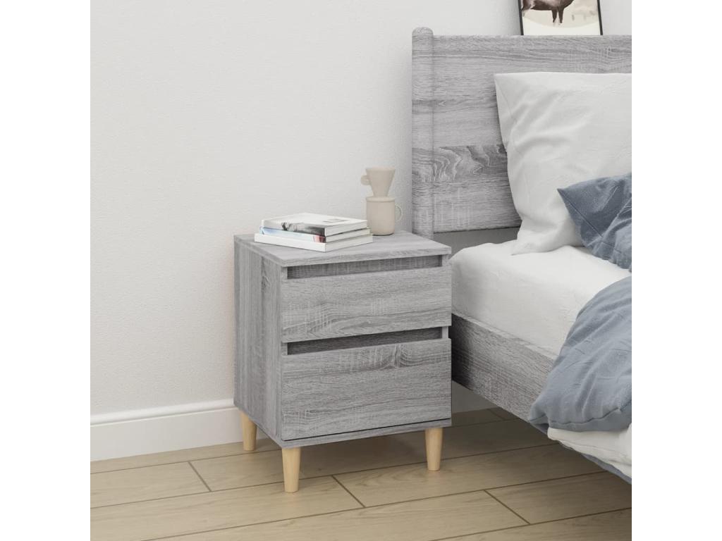 Grey bedside table 40x35x50 cm