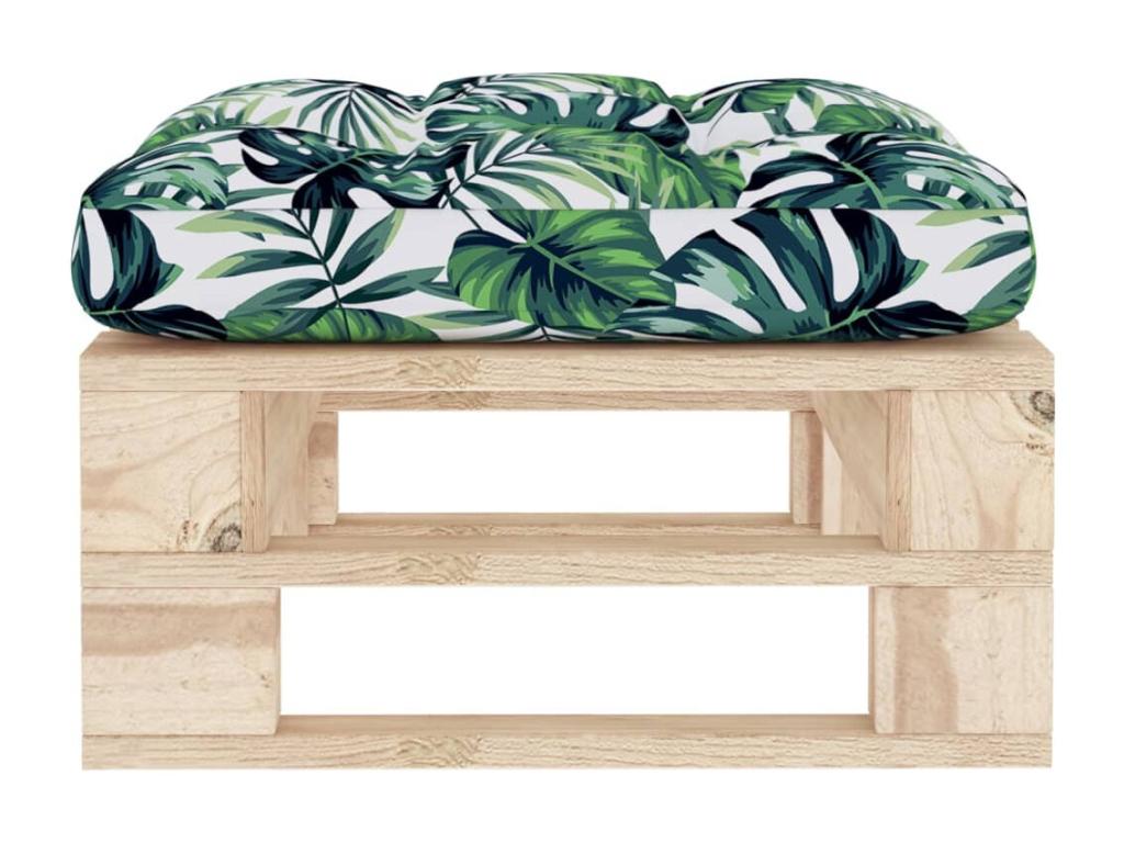 Garden pallet pouf made of impregnated pine wood