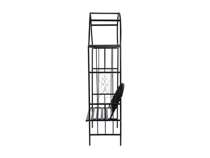 Garden rose arch with bench