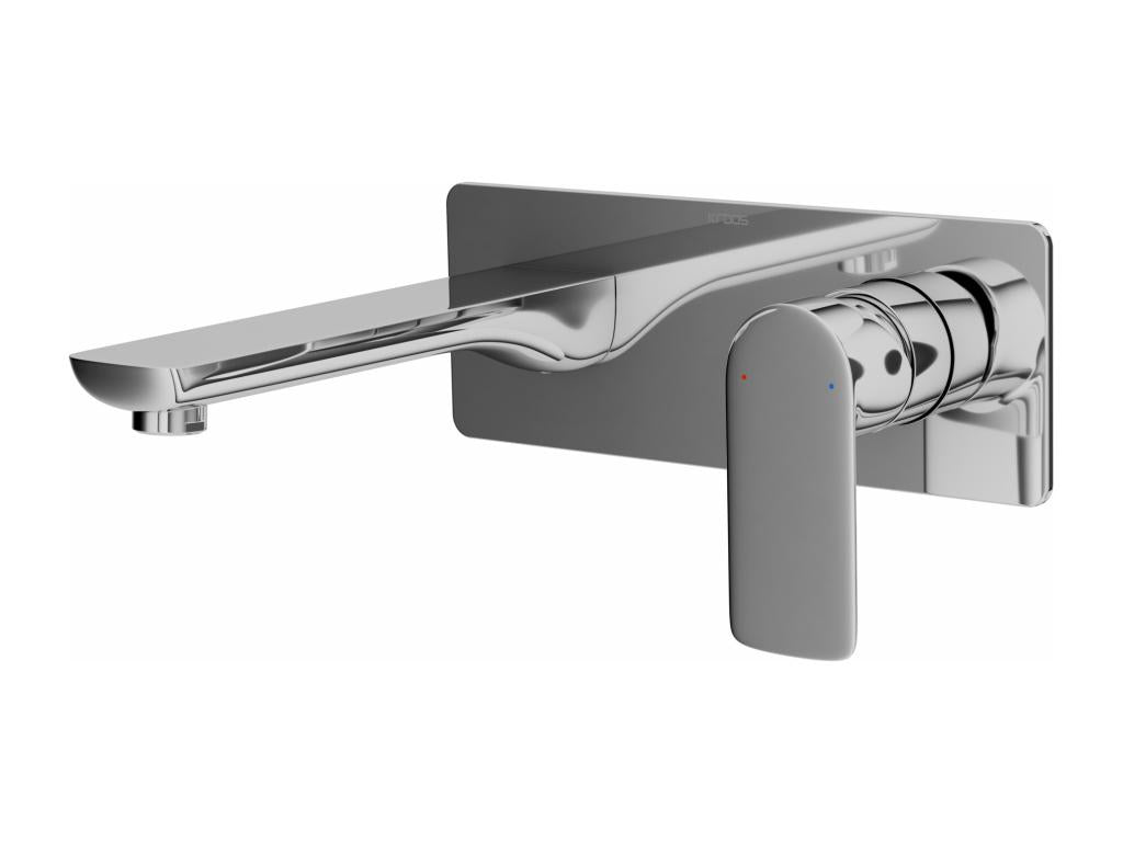 Chrome-plated built-in basin mixer tap -