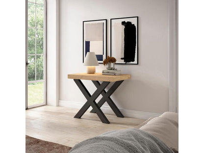 Extendable console table 220cm, seats 10, solid wood legs
