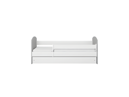 Classic bed 2 mixed grey with drawer without mattress 180/80