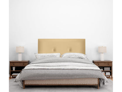 Smooth faux leather headboard with buttons, 110x50cm, for 105cm beds - Vanilla