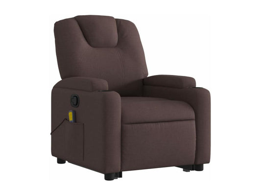Dark Brown Fabric Reclining Massage Chair