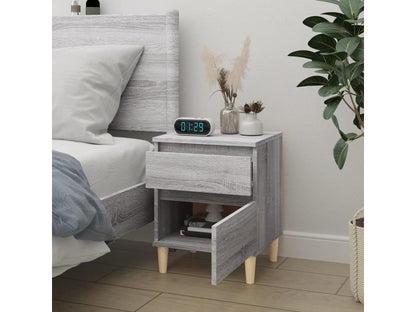 Grey bedside table 40x35x50 cm