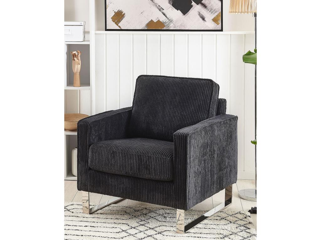 Black Corduroy Armchair