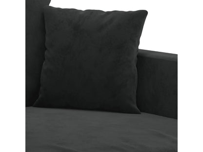2-seater sofa, black, 140 cm, velvet