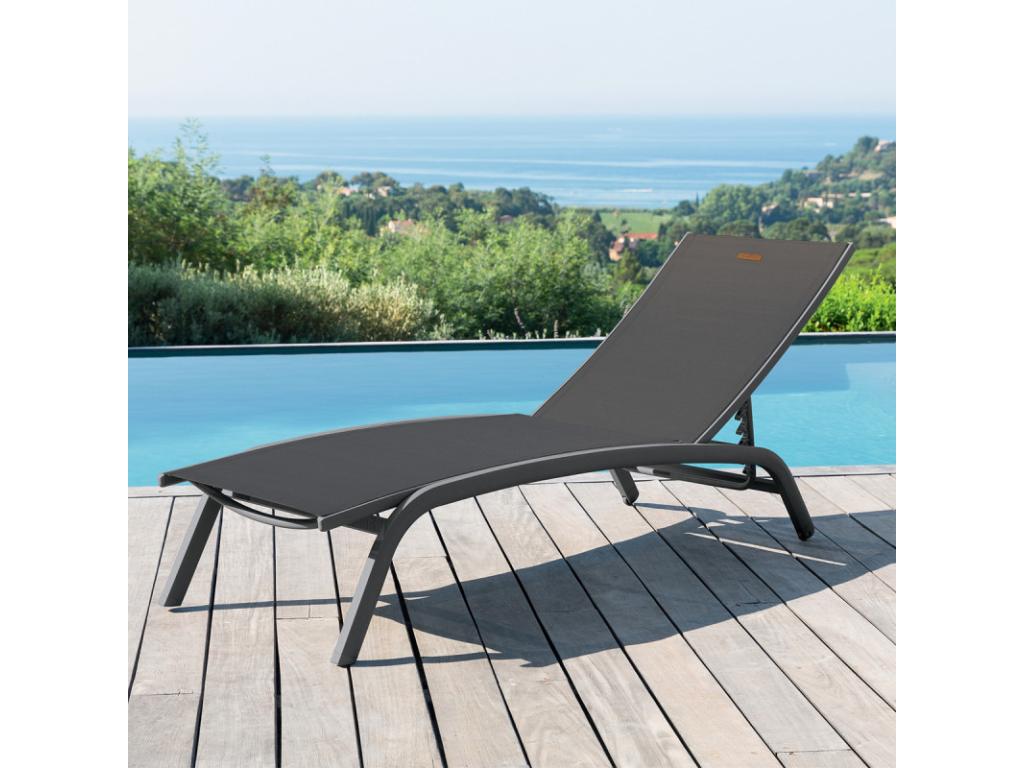 Anthracite/graphite deckchair