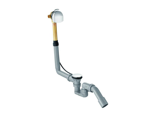 Bath spout with siphon and chrome-plated recessed body