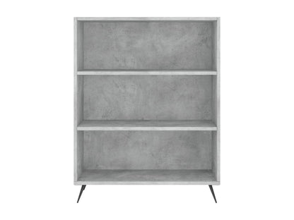 Concrete grey bookcase 69.5x32.5x90 cm engineered wood