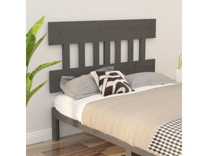 Grey Headboard 138.5x3x81 cm Solid Pine Wood