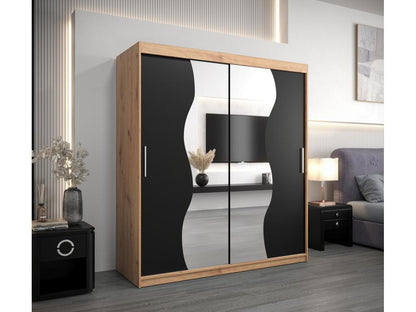Sliding Door Wardrobe 200/180/62 2 Doors / Black