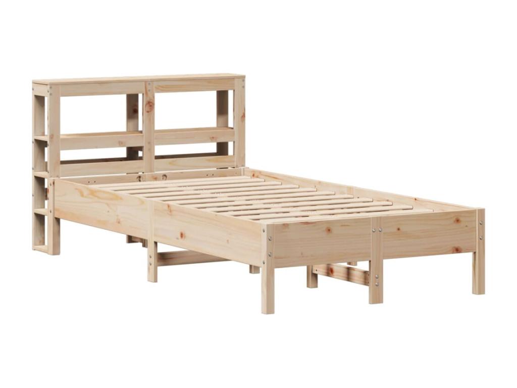 Bed frame without mattress 120x200 cm solid pine wood