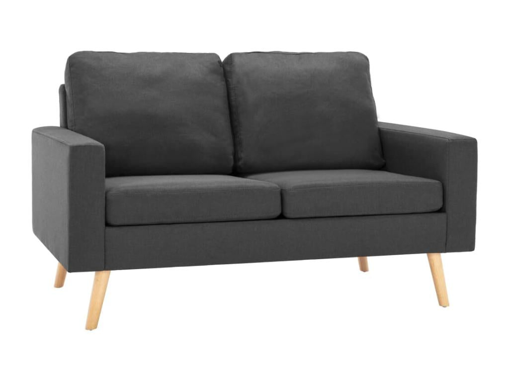 2-seater sofa in grey fabric, 130x76x82.5 cm, 02 0020602
