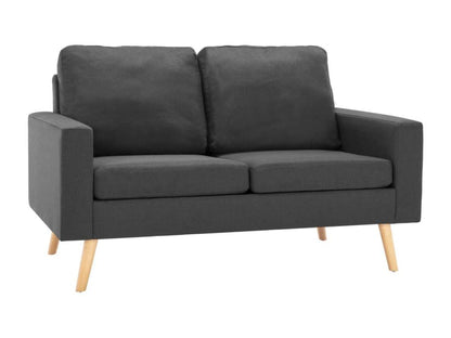 2-seater sofa in grey fabric, 130x76x82.5 cm, 02 0020602
