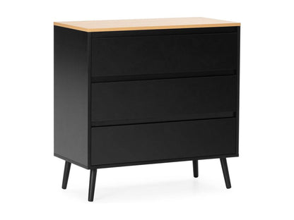 3-drawer chest of drawers, black