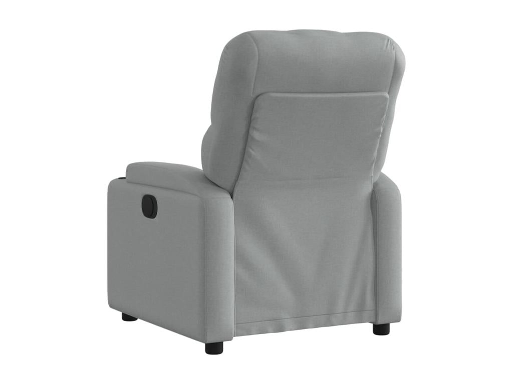 Light Grey Electric Recliner Chair in Fabric