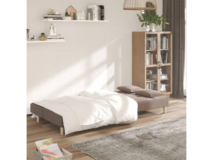 Sofa bed for 2 people with two fabric pillows