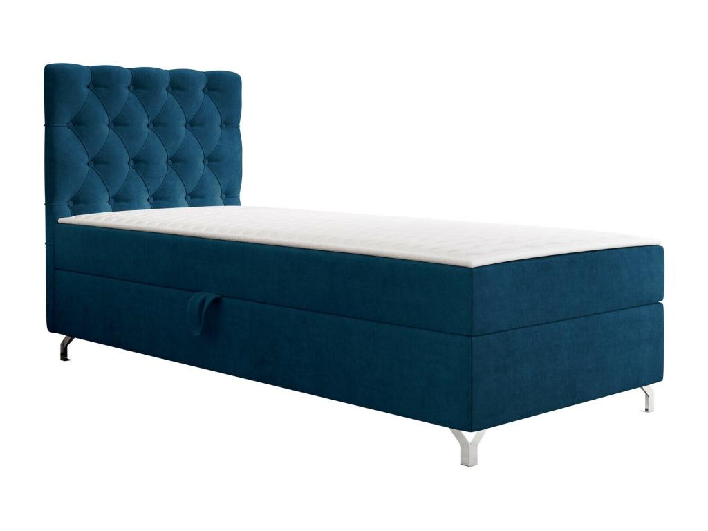 Continental Bed 142 Unique Continental Blue 80x200 Upholstery 80x207x114cm