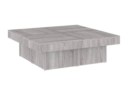 Grey coffee table 90x90x28 cm Engineered wood