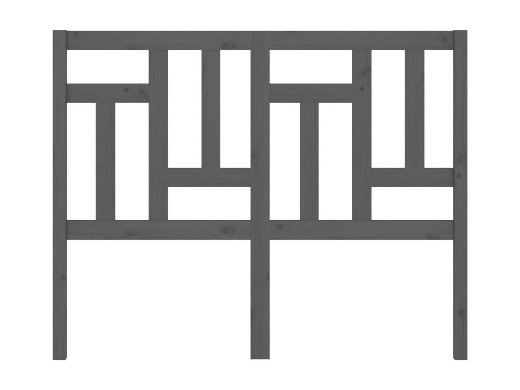 Grey Headboard 145.5x4x100 cm Solid Pine Wood