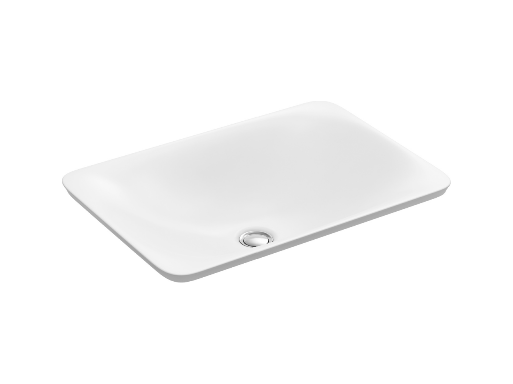 Rectangular inset washbasin