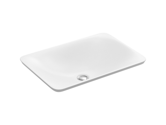 Rectangular inset washbasin
