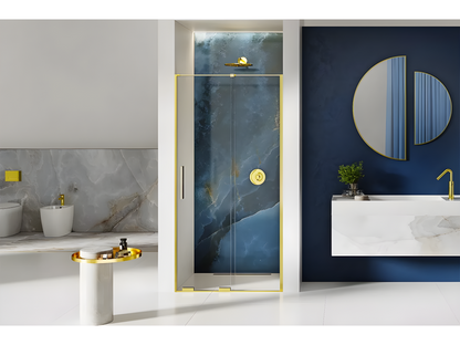 Gold shower door 180 cm 2 sliding panels left