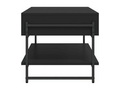 Black coffee table, 90x50x45 cm, engineered wood